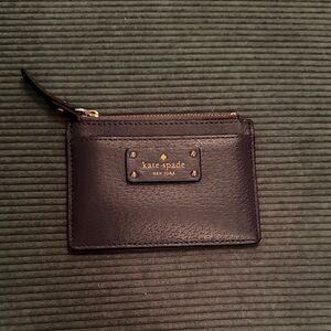 Kate Spade Navy Leather Card Holder